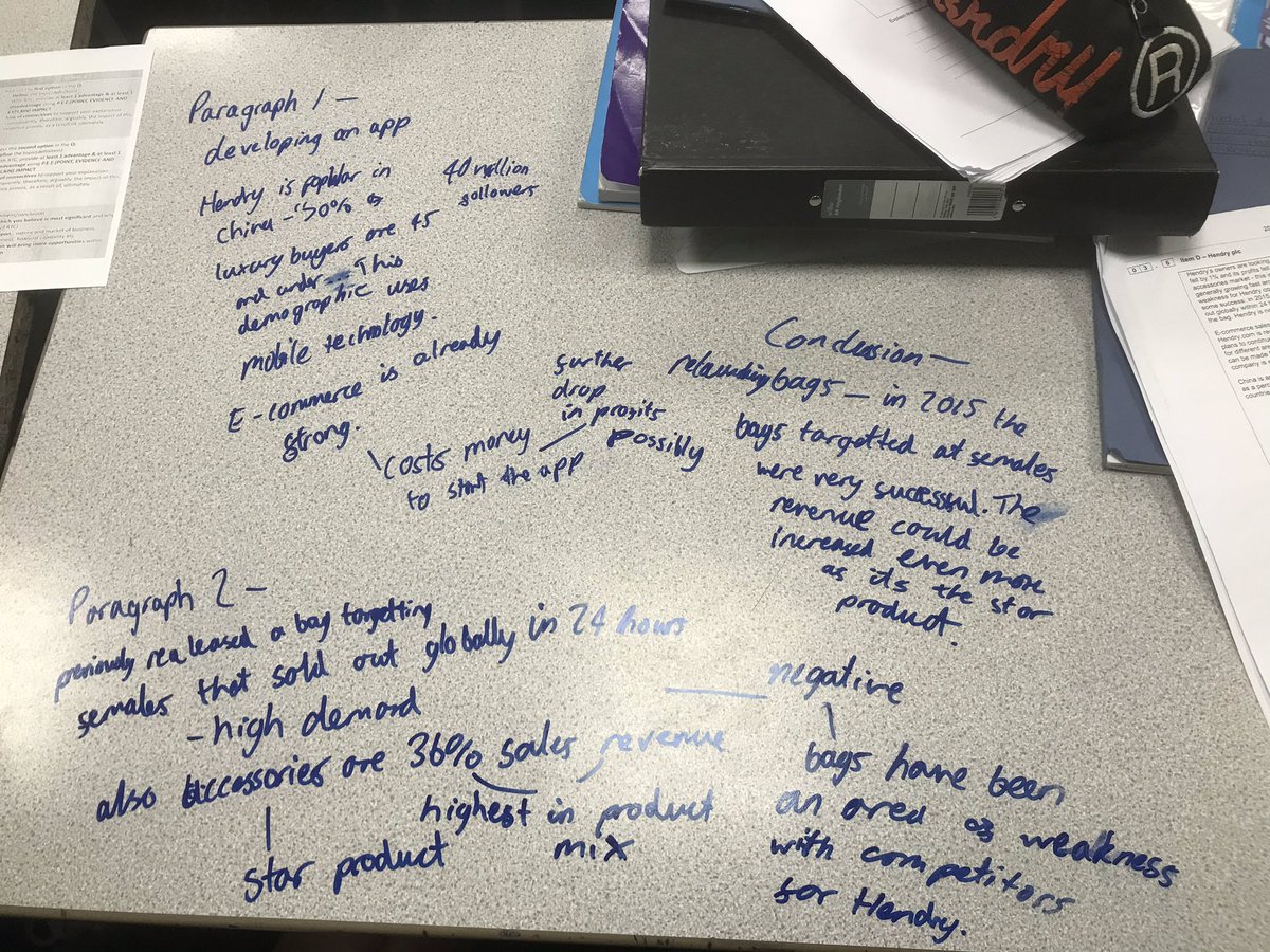RipleyBusiness's tweet photo. A snippet from today’s year 11 lesson, where exam technique was challenged and excellently demonstrated by pupils. This without doubt boosted pupil confidence. A very happy and proud teacher. 🙌📝😁 https://t.co/rBvdEEGtqW