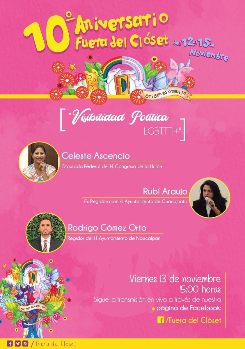 FueraCloset_AC's tweet photo. Hablaremos acerca del activismo #LGBT al interior de la República Mexicana y AL; la prohibición de las "terapias de conversión"; la música, la política y los medios de comunicación y su relación con la diversidad sexual; así como los mitos respecto a la bisexualidad (2). https://t.co/W1mmrpVdJJ