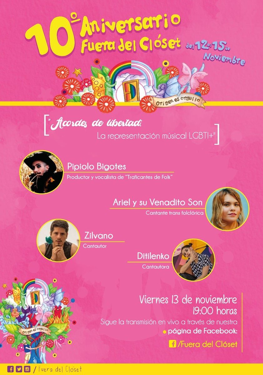 FueraCloset_AC's tweet photo. Hablaremos acerca del activismo #LGBT al interior de la República Mexicana y AL; la prohibición de las "terapias de conversión"; la música, la política y los medios de comunicación y su relación con la diversidad sexual; así como los mitos respecto a la bisexualidad (2). https://t.co/W1mmrpVdJJ