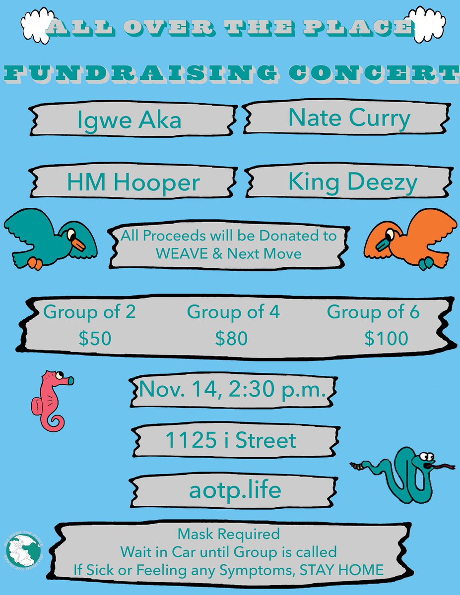 romhdz_'s tweet image. I can’t tell you how many times I wanted my own lil area with my friends at a concert. Now I was able to provide that for everyone so we can have fun but remain safe. All proceeds to be donated to WEAVE and Next Door. Tacos will be sold there. Tickets @ aotp.life.