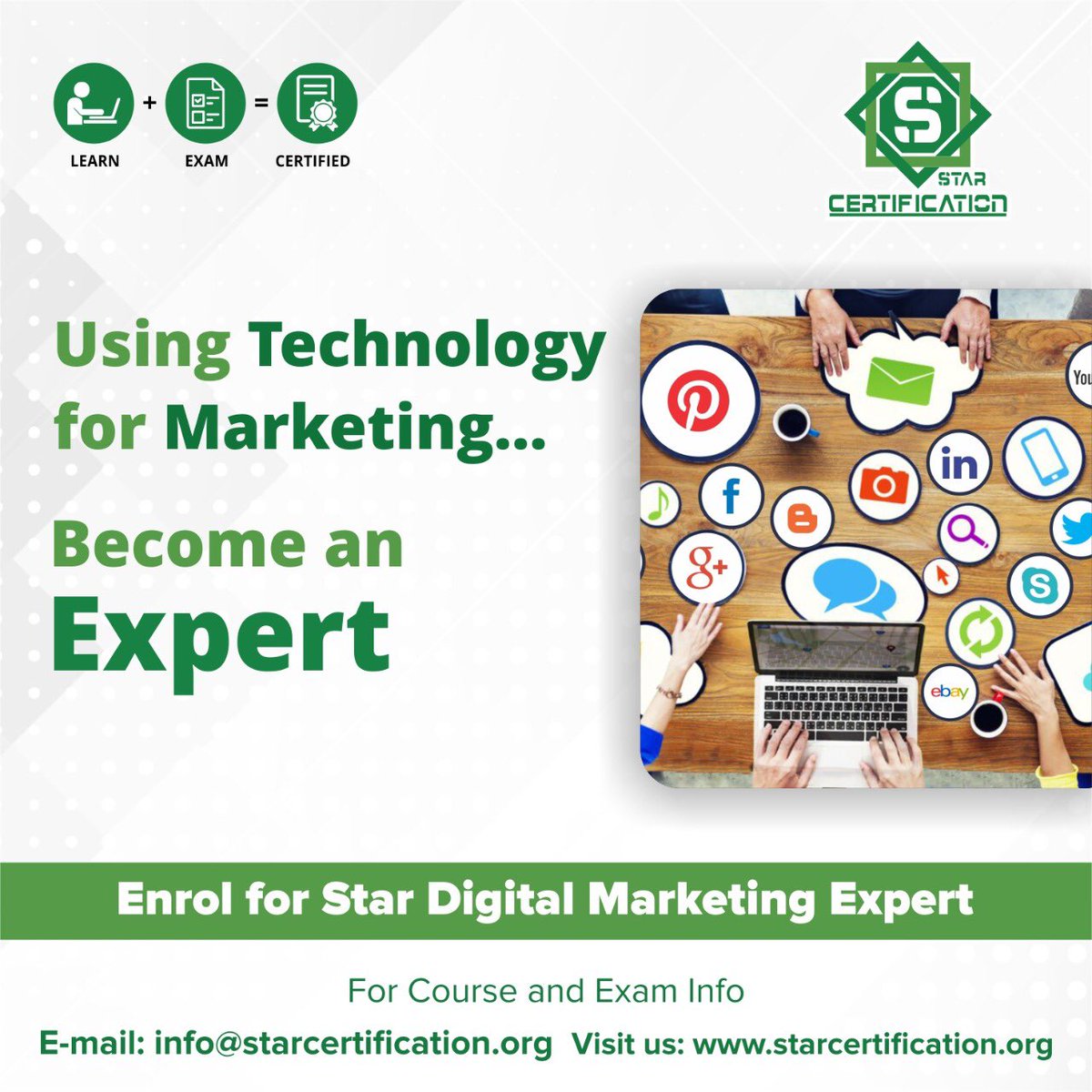 DKherani's tweet photo. Become an Expert in using Technology for Marketing
Star Digital Marketing Expert Today!
#digitalmarketing #certification #starcertification #DM https://t.co/ypzLIuhEbv