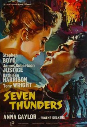 brschuck66's tweet photo. In #SevenThunders ('57), 2 escaped POWs (#StephenBoyd, #TonyWright) hide from the Nazis in the Old Port of #Marseilles, where they meet Lise (#AnnaGaylor), a vivacious local. A dark subplot features a "Dr." who "helps" escapees by robbing and killing them. #noirish #wardrama https://t.co/EBpO8l9pP3