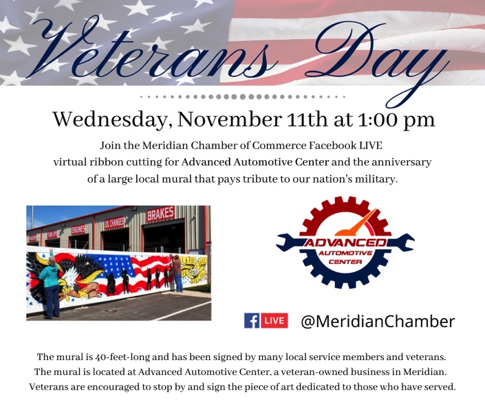 This Veterans Day, we are paying tribute to our nation's military at the virtual ribbon-cutting for Advanced Automotive Center and celebrating the anniversary of the large mural that resides there and is dedicated to our veterans. We encourage veterans to stop by and sign it!