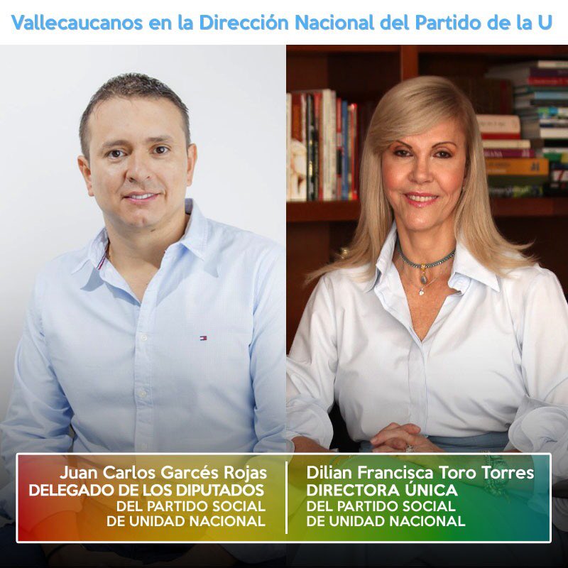 GarcesRojasJuan's tweet photo. @DilianFrancisca fue elegida como la nueva presidenta nacional del @partidodelaucol y El diputado vallecaucano @GarcesRojasJuan como el actual delegado de los 58 diputados de esta fuerza política en todo el país del partido de la paz . 🕊🇨🇴 #PartidoDeLaU https://t.co/qE92KerByc