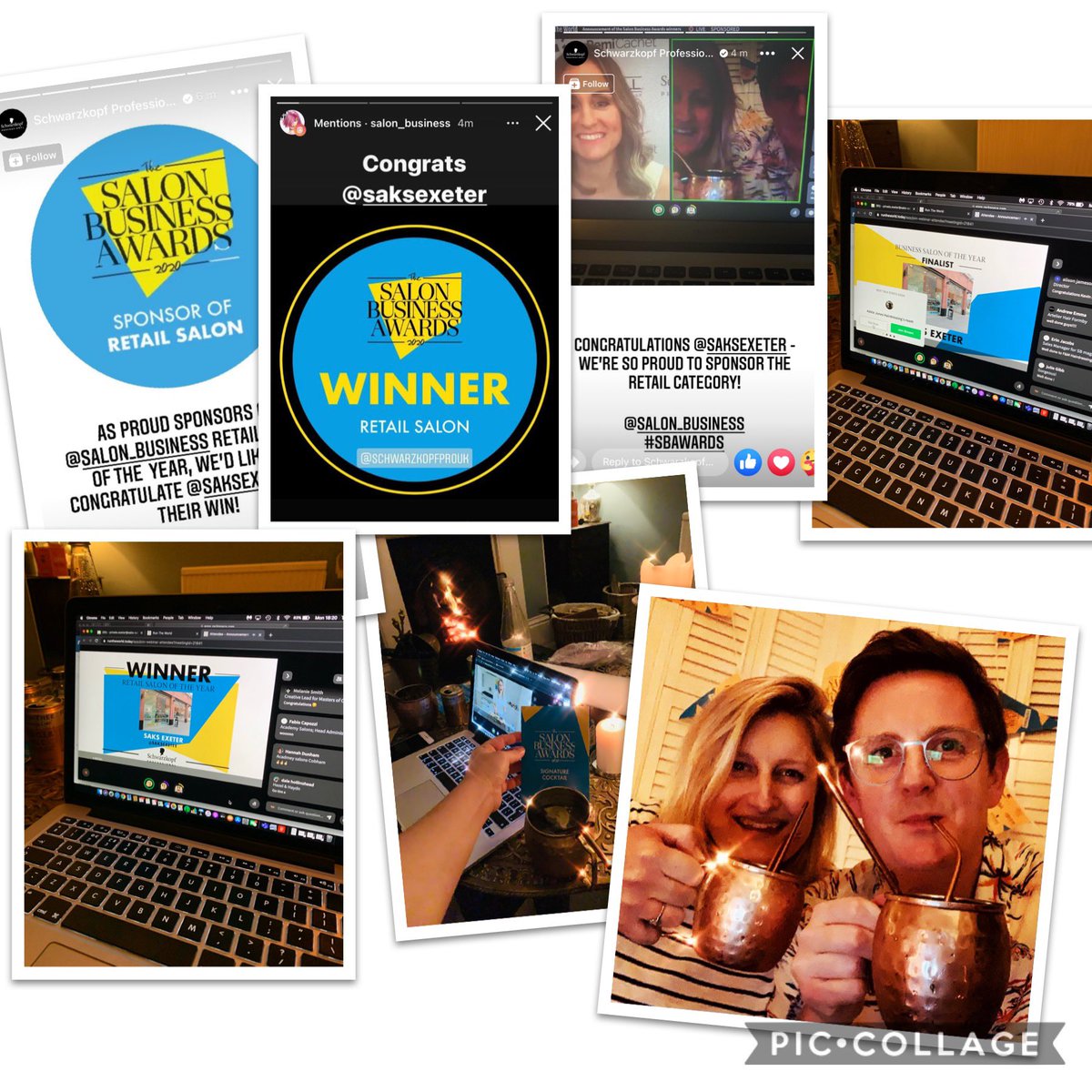 SaksExeter's tweet photo. We are winners!!!!! Hooray!!!! Couldn’t be more excited - thank you ⁦@salon_business⁩! #saks_uk Sponsors are ⁦@schwarzkopf⁩ for the award Retail Salon of the Year! What a fabulous lift for this lockdown! 🎉🎉♥️🙌🍾🥂 https://t.co/bCaT7p7GMj