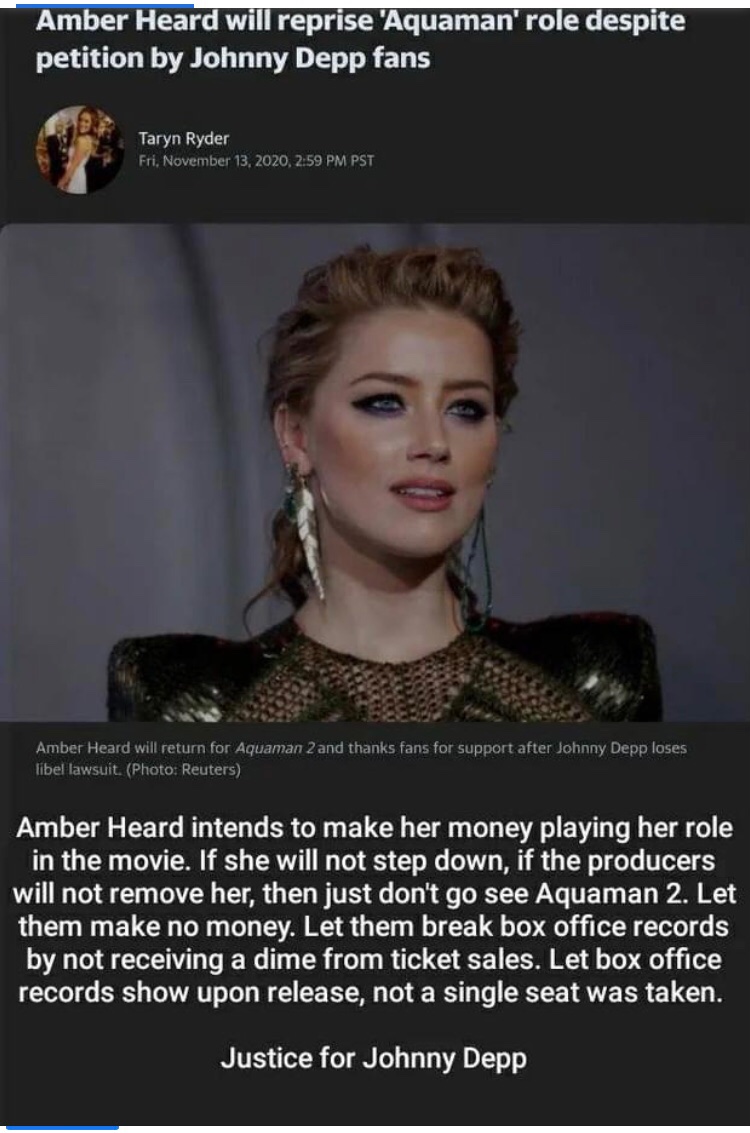 #JusticeForJohnnyDepp #menarevictimstoo #domesticviolenceawareness #JusticeForJohhnyDepp #abuser #justice #corrupt #Violence #BoycottAquaman2 #DontGo #AmberHeardIsAnAbuser #Shame #boycottamberheard #AmberHeardIsTheRealAbuser #BoycottWarnerBros #CancelAmberHeard #FireAmberHeard
