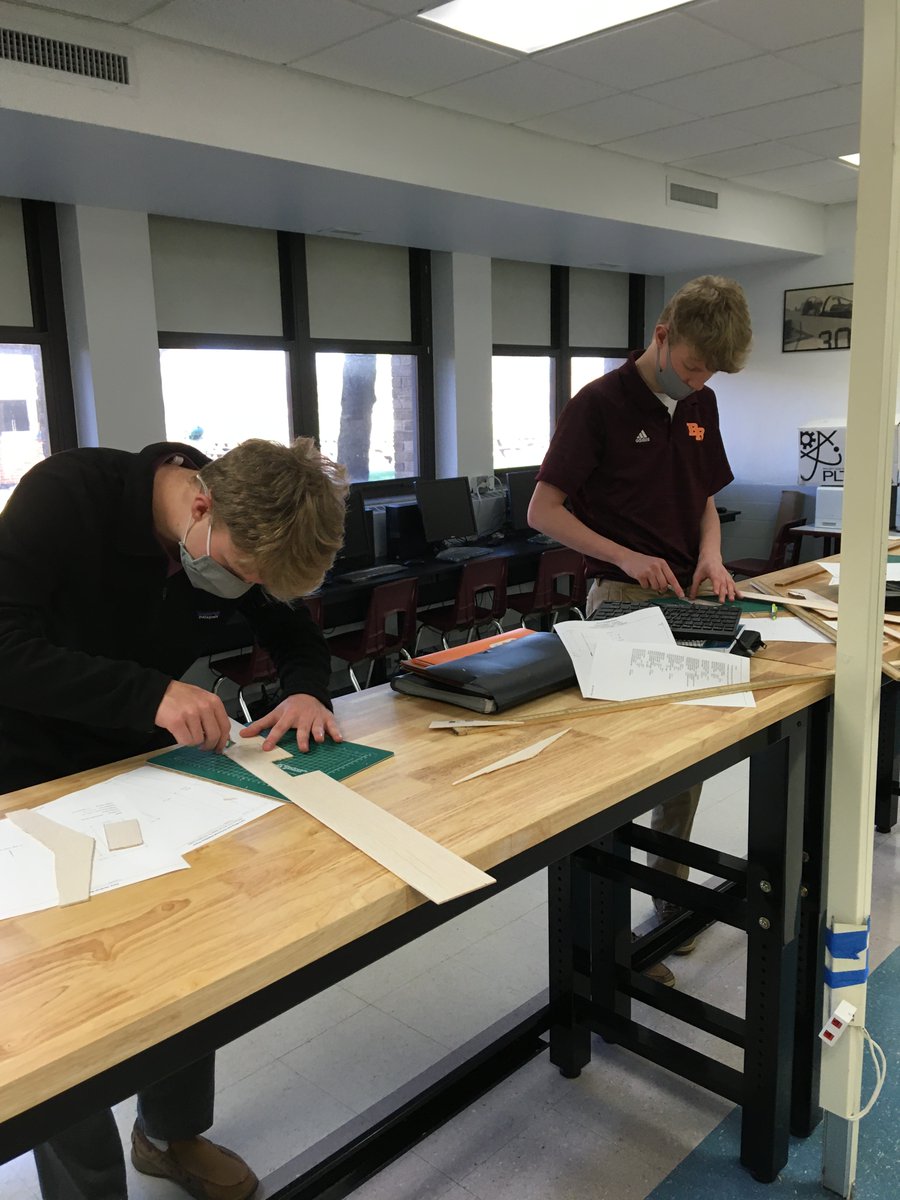 bcoughlan2's tweet photo. Crusaders aim to fly high this week in Mr. Coughlan's Aerospace Engineering class - designing their own Balsa gliders #BeExceptional #PLTWAE #LearningtoFly https://t.co/t2KHbnQViV