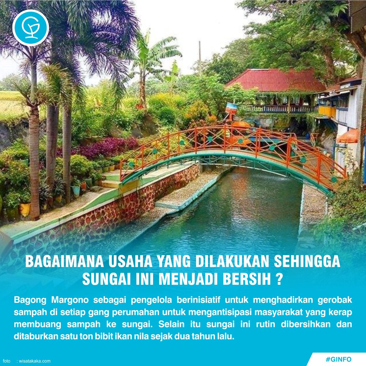 greenerationid's tweet photo. #GINFO | DAHULU KOTOR & PENUH SAMPAH, KINI SUNGAI WATERGONG KLATEN JADI TEMPAT WISATA YG BERSIH.
Slh satu warga berinisatif membersihkan sungai tersebut selama bertahun-tahun. Simak apa yang ia lakukan.
#GInfo #GreenerationID #sungai #sampah #waste #inovasi #river https://t.co/8vF0dNCUCf