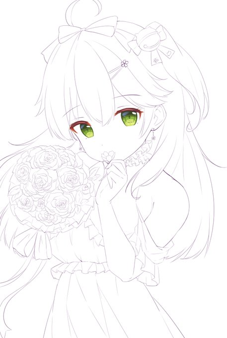 #皆さん線画と塗った後を見せてください
おめめは先に塗るタイプです👀👀 