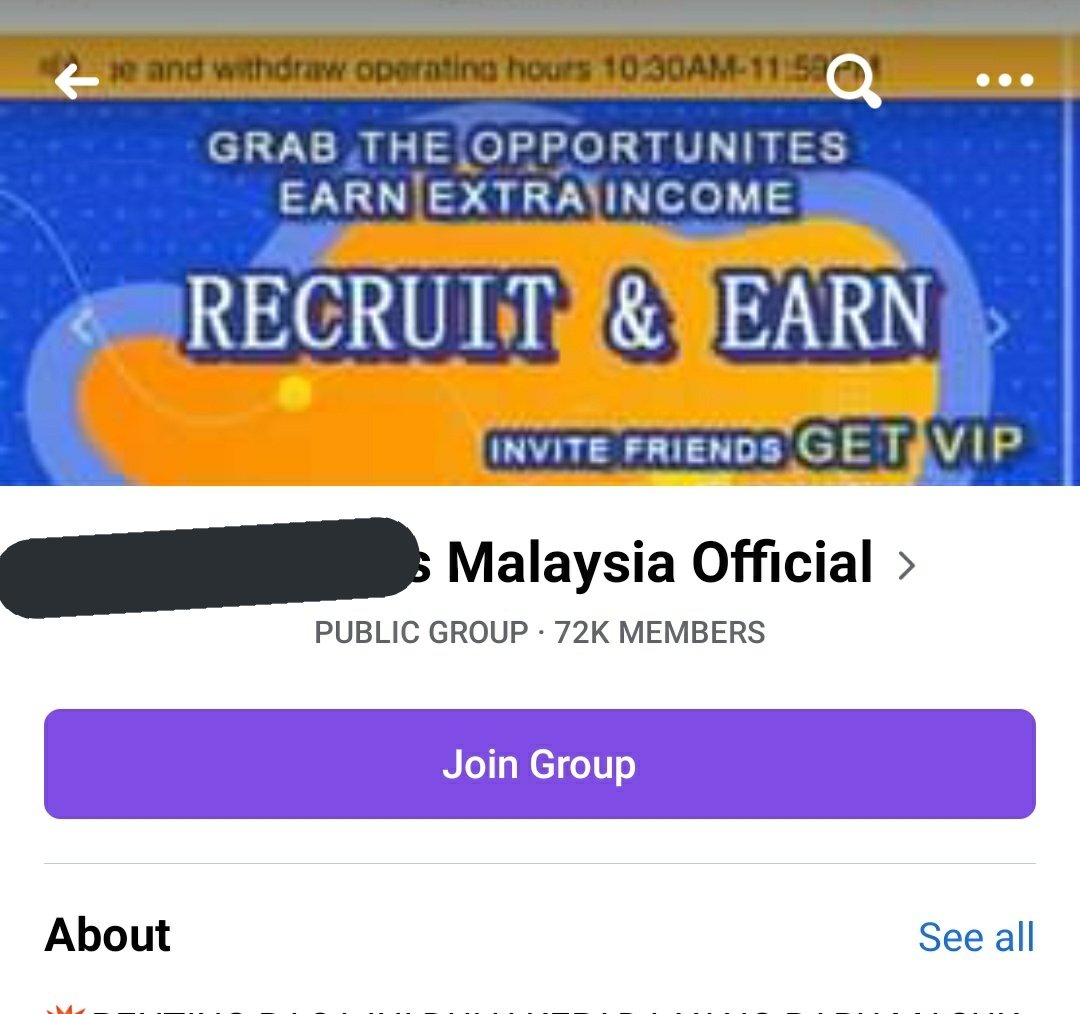 Tengok berapa ramai yang dah join group Facebook dia, benda ni merisaukan. Skim skim macam ni akan buatkan peserta ketagih.Mula masuk free, dapat duit upgrade pakej basic, pastu upgrade advance dan seterusnya, makin upgrade makin banyak duit keluar. Sampai masa sistem collapse