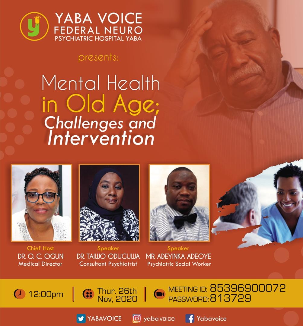 yabavoice's tweet photo. Join the conversation, Mental health in old age.
#mentalhealthinoldage
#mentalhealthsupport
#mentalhealthmatters
#yabavoice
#fnphy https://t.co/yG7aZC5U3w