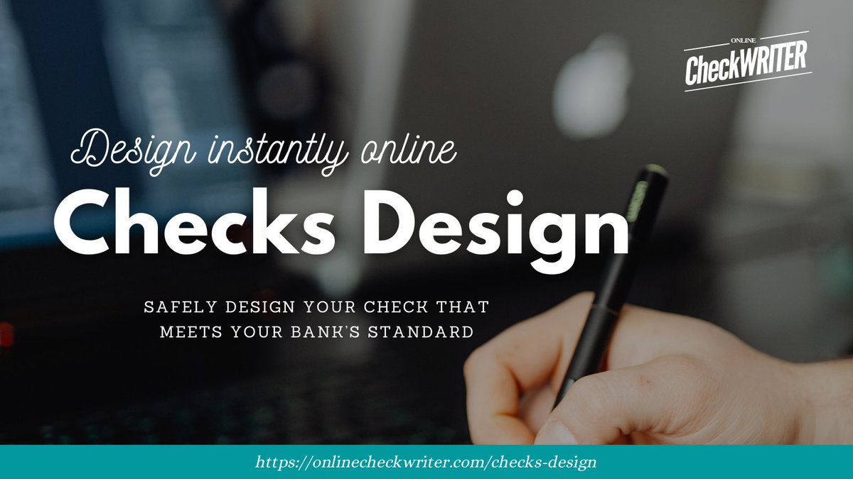 webcheckwriter's tweet photo. https://t.co/N0uNnii9q5

Design instantly online. Print on demand immediately on blank check paper and save up to 80% switching to blank check paper.

#OnlineCheckWriter #ChecksDesign #ChecksDesigner #CheckDesignerSoftware #ChecksByDesign #ChecksWithDesigns https://t.co/ULlEFHWrqt