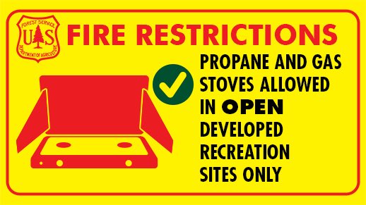 Fire restrictions remain in effect due to high temperatures remaining in the area, winds continuing to dry out vegetation and no precipitation in the forecast.

All restrictions are listed here: fs.usda.gov/detail/sbnf/le…