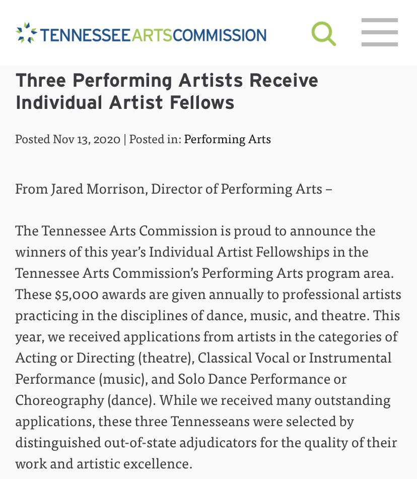 PatrickDaileyCT's tweet photo. Thrilled to announce and honored to be a recipient of an Individual Artist Fellowship from the Tennessee Arts Commission (@TN_Arts) !! 

https://t.co/85tvs44Qyr

#BlackMenInOpera #HBCUMade #MusicCityOriginal #Tennesseean #NativeSon https://t.co/sT0eXj9Rvc