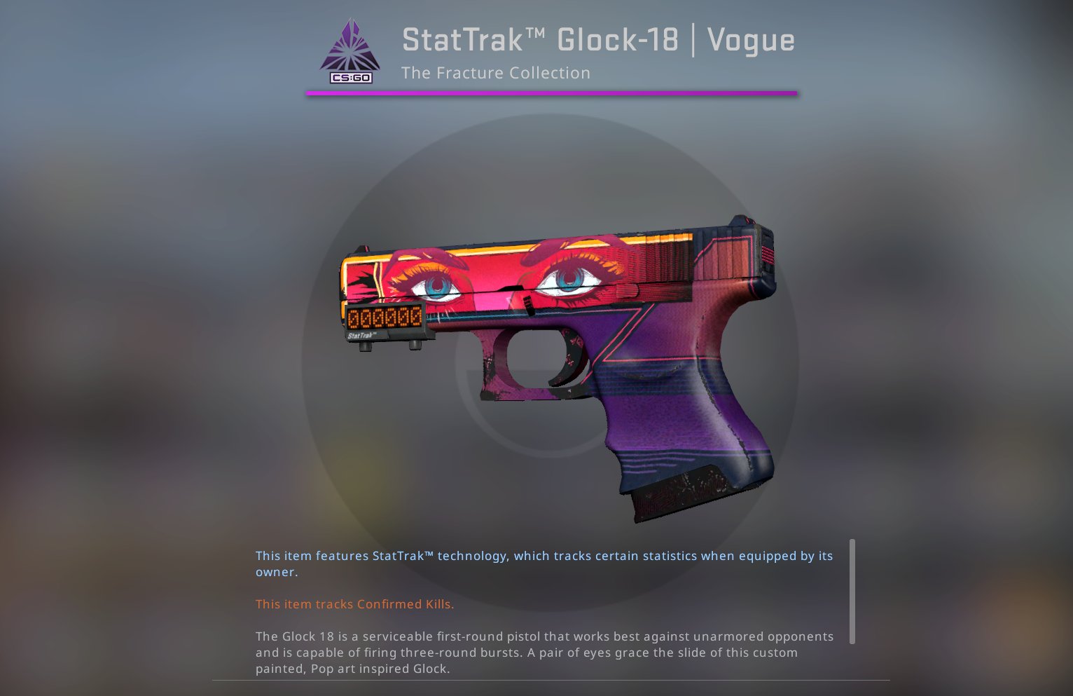 Glock-18 (StatTrak™)  Vogue - Counter Strike - Skins - GGMAX