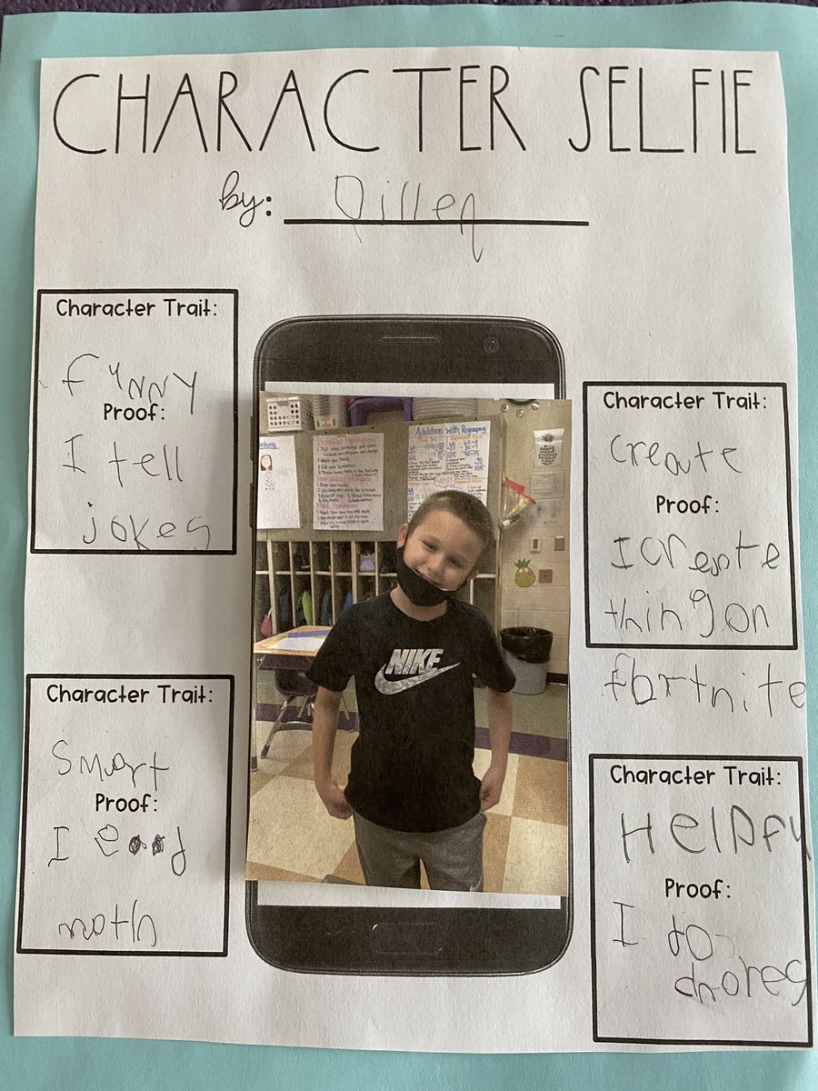 Wildwood_Tweets's tweet photo. Character Selfies! The way students see themselves is important. #WhateverItTakes @mrs_davis3 #WildwoodWins #UNITE #MiddieRising https://t.co/zTxMfXiWnU