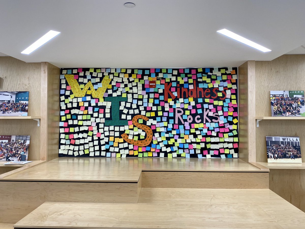 WillardIStigers's tweet photo. Friday, November 13 was World Kindness Day! In recognition of this important day, WIS students recorded acts of kindness on sticky notes throughout the day. Check out our display of kind notes located in our commons area! 
#WeAreWillard
#WorldKindnessDay https://t.co/iIWgyRTY6H