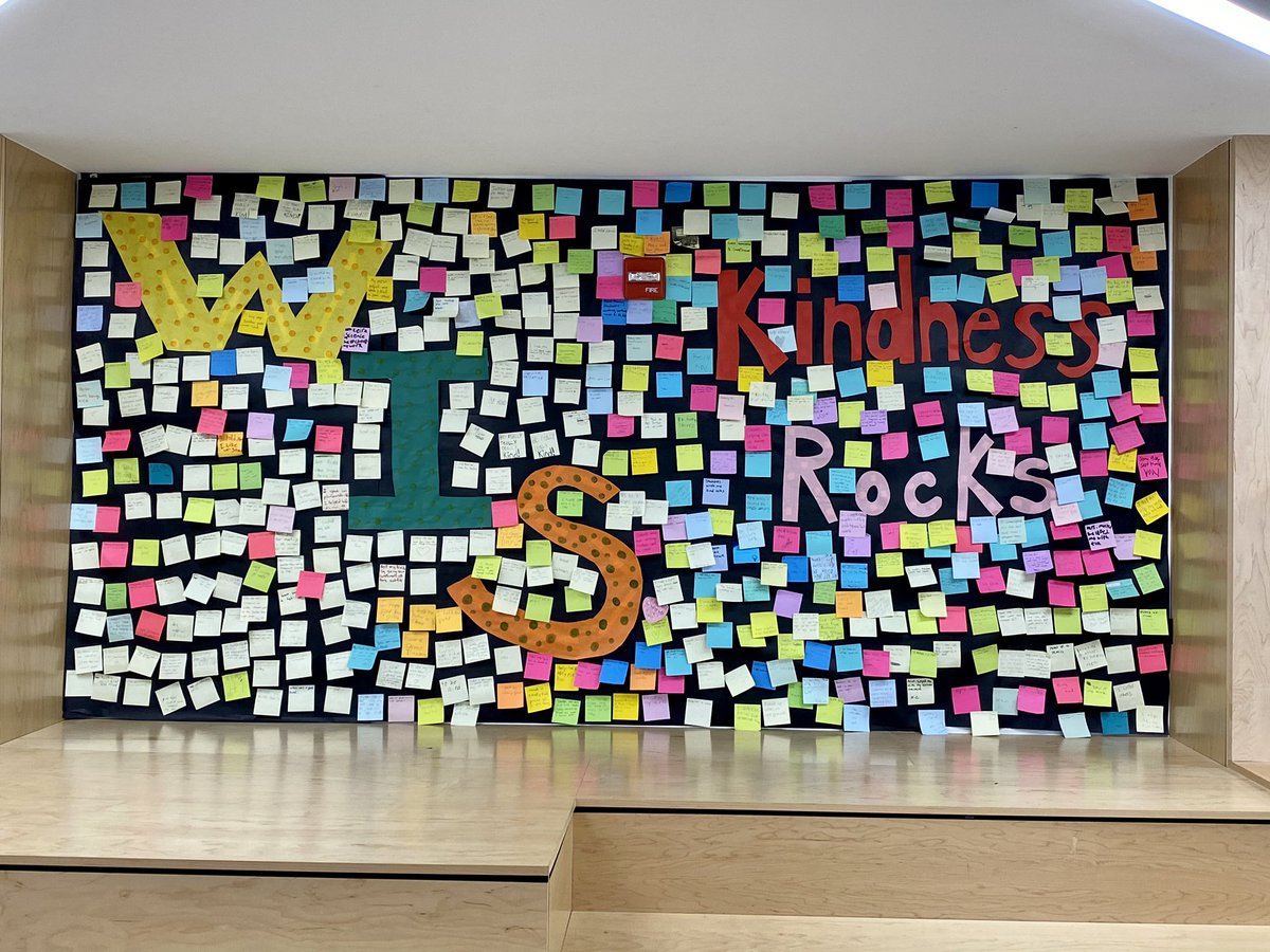WillardIStigers's tweet photo. Friday, November 13 was World Kindness Day! In recognition of this important day, WIS students recorded acts of kindness on sticky notes throughout the day. Check out our display of kind notes located in our commons area! 
#WeAreWillard
#WorldKindnessDay https://t.co/iIWgyRTY6H