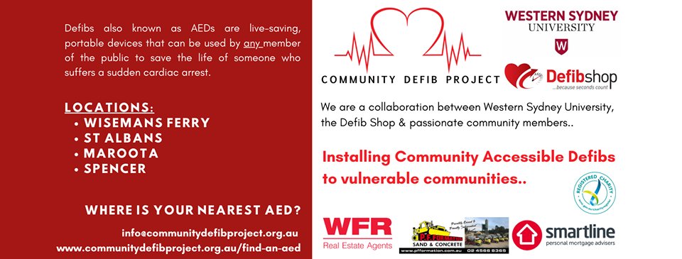 LisaJoanWyatt1's tweet photo. Sponsorship opportunities are available!
With the opportunity to save a life & support your community businesses who are interested in sponsorship the project should contact info@communitydefibproject.org.au
#CPR #AED #CommunityDefibProject
@Westernsydusonm
#WSU https://t.co/tKqDCtWmZm
