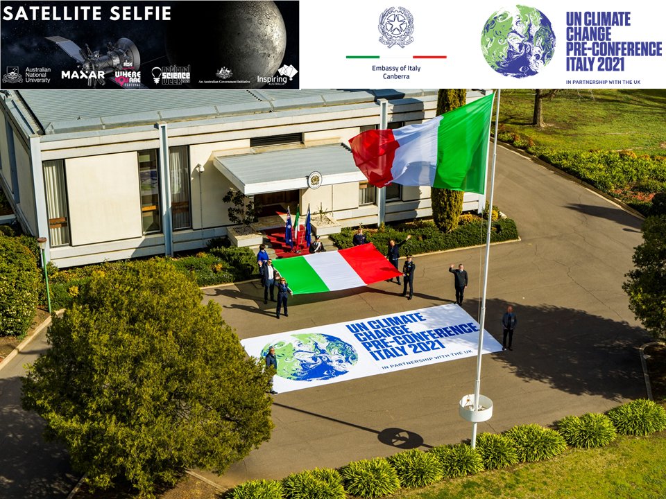 ItalyinAU's tweet photo. A Satellite Selfie is forever! 🛰📸🇮🇹️

So it is our commitment to encourage the highest possible ambition on tackling climate change and building a better world for future generations.

Image credits
📸 @Maxar 

#CBR
#scienceselfie
#scienceweek
@ItalyMFA https://t.co/vG0mq6nyWP