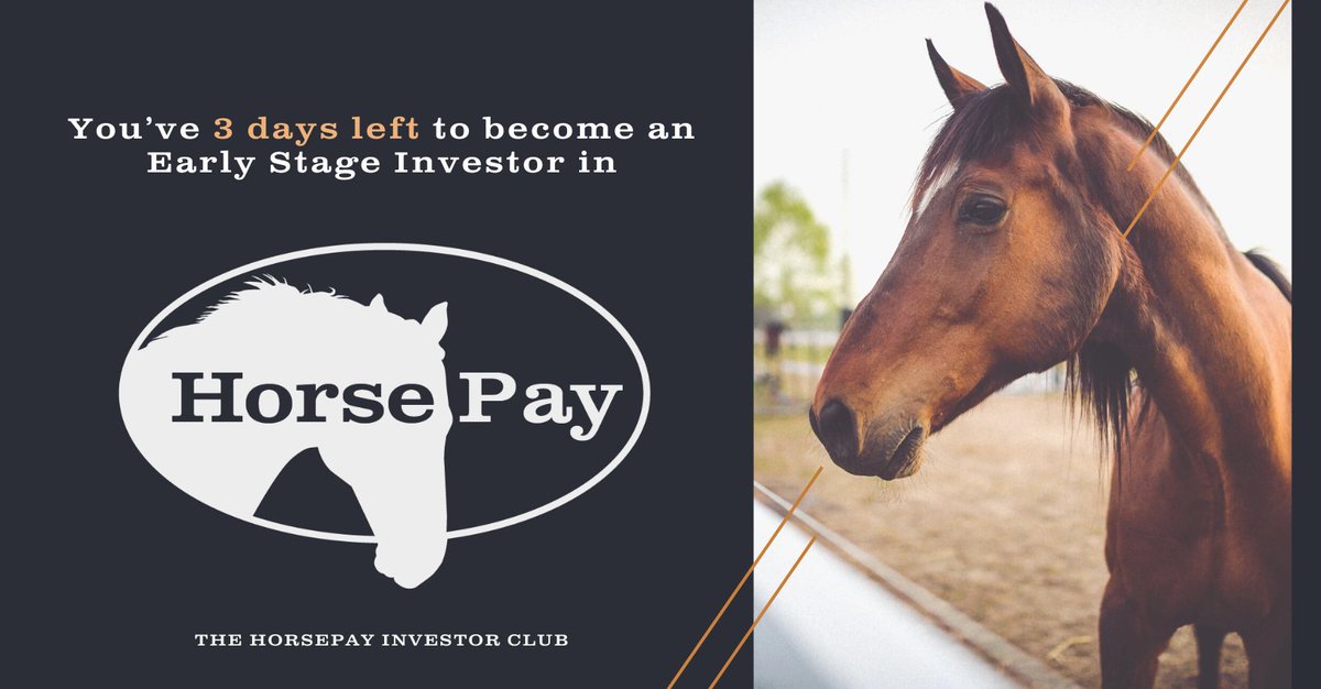 HorsePay's tweet photo. Only 3 days to go in our Crowdfunding Campaign on Spark Crowdfunding. We'd love your support to reach €115,000, we're only €8,000 away from our extended goal. This will help us generate more customers and scale faster!! You can invest through this link: https://t.co/0D70ovFrbN https://t.co/y26S1dReA0
