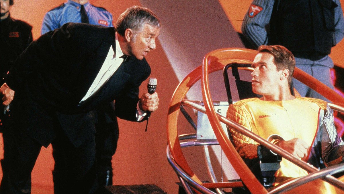 ShanghaiSix's tweet photo. Today I learned from @LaserTimeShow:
The legendary @Schwarzenegger movie "The Running Man" was based on a short story by @StephenKing?
#onlyinarerun https://t.co/ZWu6Yjjzsi