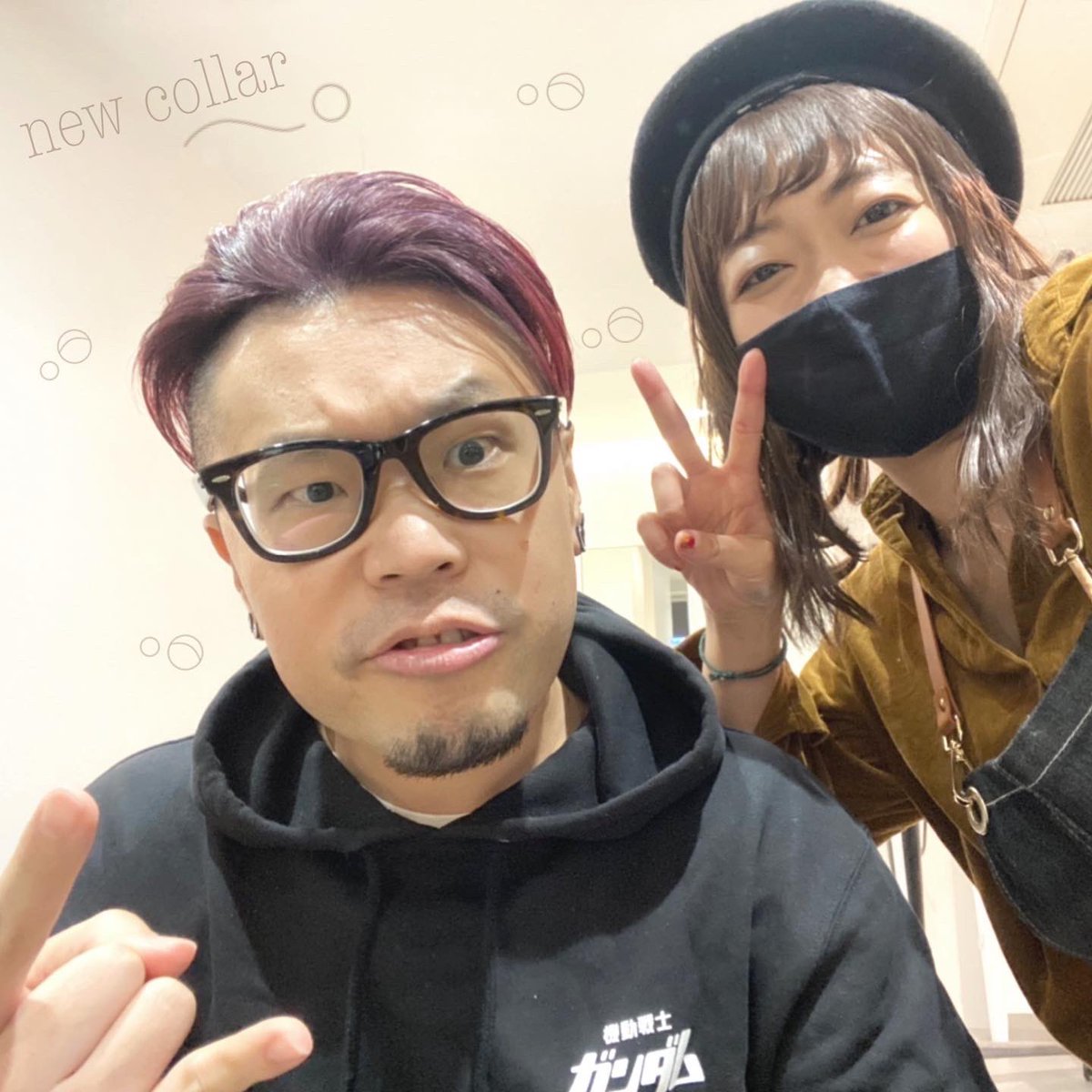 AXY_MOMOKO's tweet photo. NoGoD団長🔥🔥🔥
グラデーションにしてみたよ🤘⚡️
3枚目のアプリの写真がツルツルで
恥ずかしすぎて
普通のカメラで撮ったよ(1枚目)😊💦
団長が痩せてて顔が小さくなってるー！！！皆さまライブハウスに普通にいける日までがんばりましょー✨ https://t.co/D0rEkbLzQA