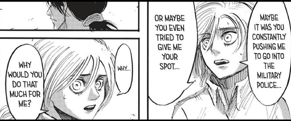 I love how much both Ymir and Eren care about Hisu: