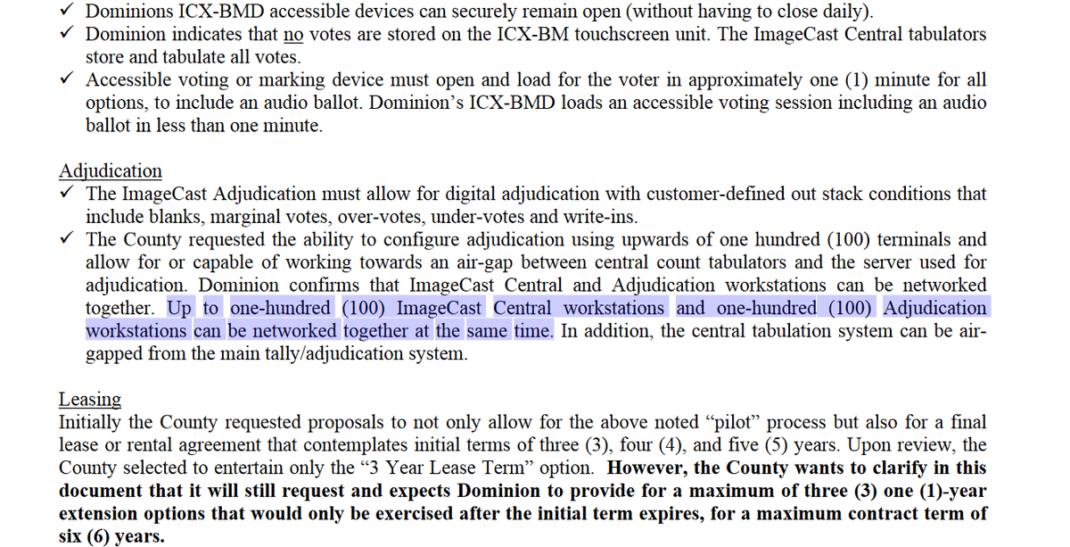 So now we have established that Maricopa County has allowed Dominion staff to oversee the tabulation and in-fact play a key role in assisting the tabulation and results reporting.Hmmm... I wonder why they need 100 adjudicator workstations?Who controls the Adjudication server?