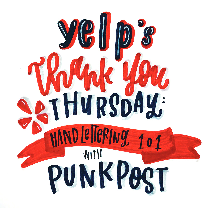 Join us and <a href="/Yelp/">Yelp</a> for a ✨FREE✨ lettering and doodle workshop this Wednesday evening. We can't wait to share our skills with you. RSVP now: yelp.com/events/san-fra… #lettering #learntoletter #ThankfulThursday