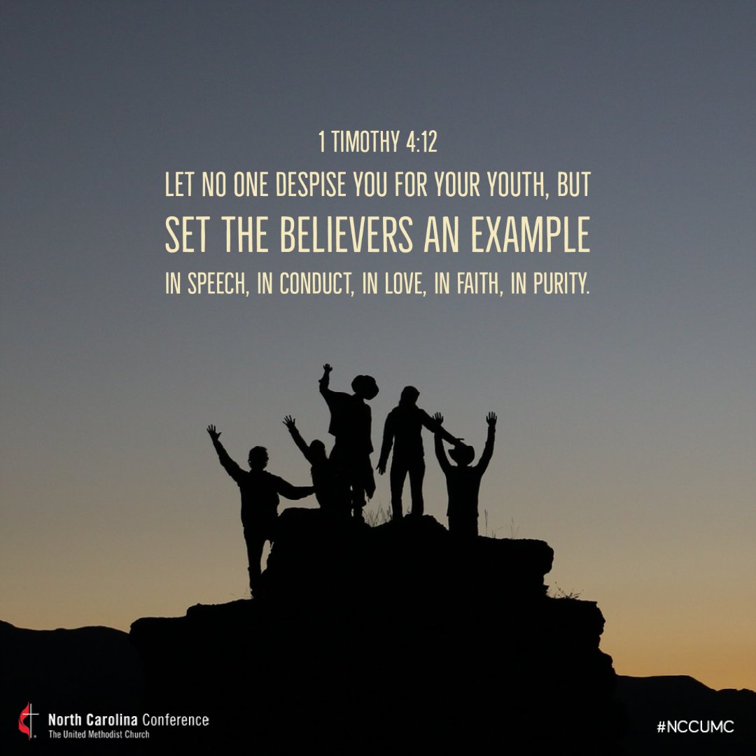 NC Conference UMC On Twitter Let No One Despise You For Your Youth