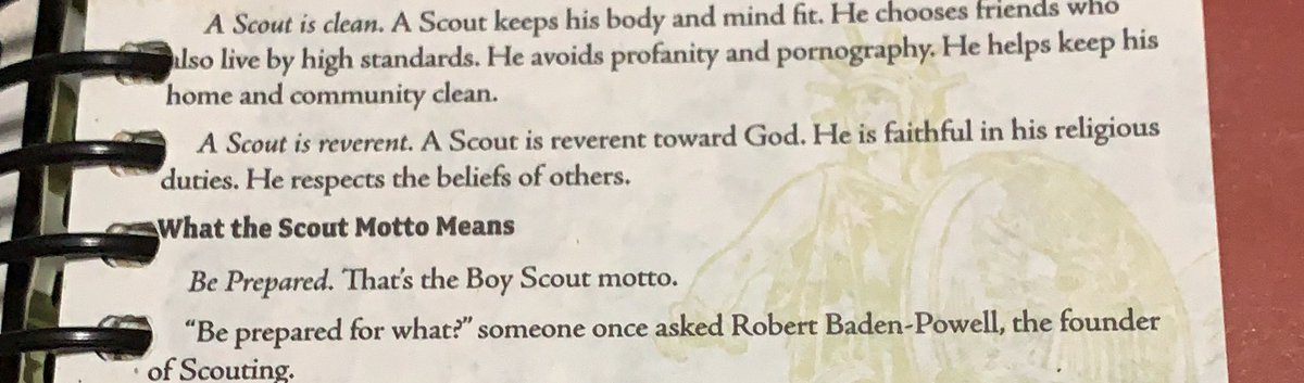 That’s the conversation we had. Is it right for the Scouts to continue to bar Atheists from joining the ranks? His argument was anchored in a section of the “Scout Law” that stipulates a Scout must be “Reverent”. Below is the definition provided by the Handbook.