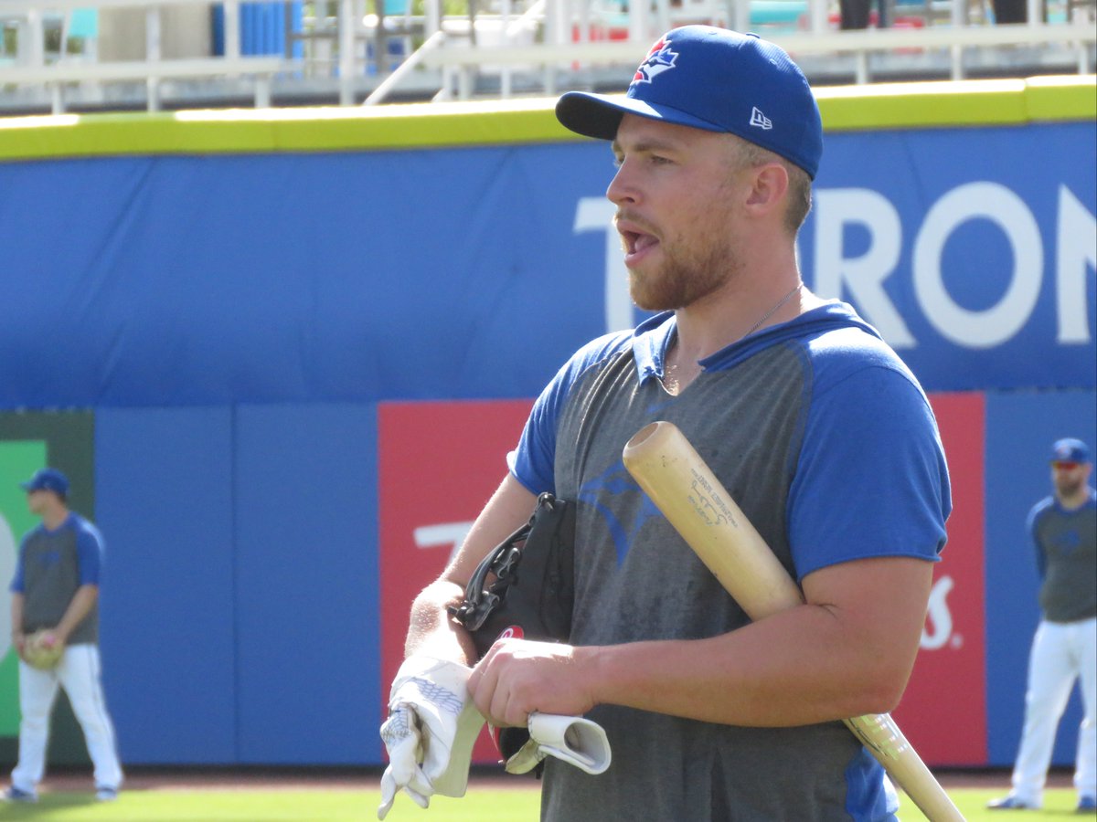 biggles14's tweet photo. Game 3 and we got to see the new Dunedin Ballpark, Brandon Drury was there working out, #ST2020 #BlueJays https://t.co/X8PBHMBymC