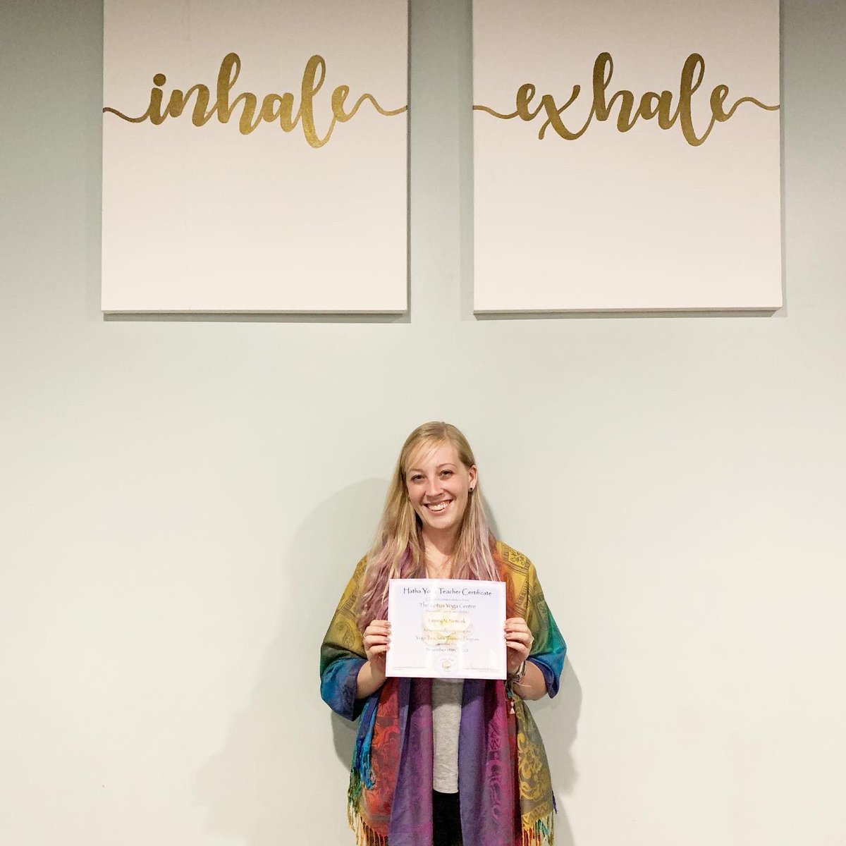 elnemcek's tweet photo. My hatha yoga teacher training is complete! I’m officially an #RYT200, thanks to Lotus Yoga Centre and Trillium Yoga Studio. #yogateacher https://t.co/f83pkOKHYM
