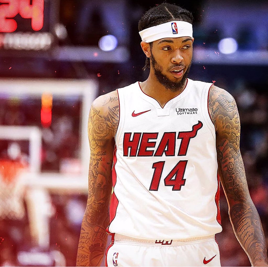 SerbianMamba_'s tweet photo. Since Miami Fans like to photoshop every player into a Miami Heat Jersey, drop your favorite player wearing a Heat Jersey 😂. I’ll start https://t.co/SH2akYggba