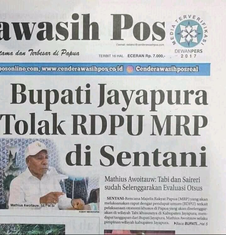 ibiroma's tweet photo. Penolakan dengar pendapat rakyat Papua oleh "elit" Papua yang berada di kekuasaan, menunjukan siapa sebenarnya mereka dan untuk apa mereka berada pada posisi tersebut. https://t.co/10CJS9qpW1