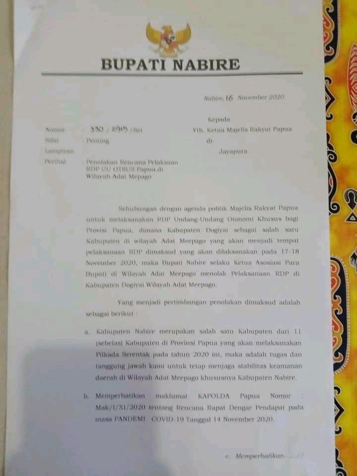 ibiroma's tweet photo. Penolakan dengar pendapat rakyat Papua oleh "elit" Papua yang berada di kekuasaan, menunjukan siapa sebenarnya mereka dan untuk apa mereka berada pada posisi tersebut. https://t.co/10CJS9qpW1