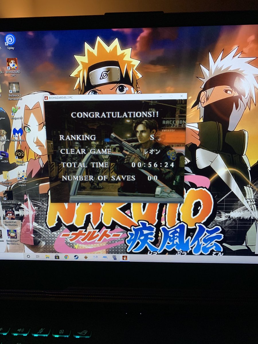 One day and one run later, and I already improved by just over 3 minutes. Feelin’ good! #residentevil #ResidentEvil2