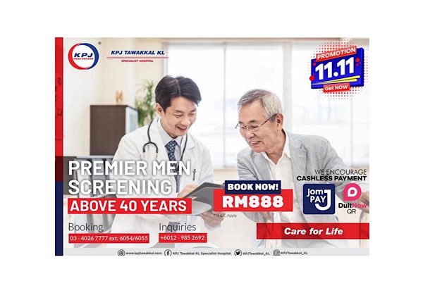 kpjtawakkal_kl's tweet photo. Fret not! KPJ Tawakkal KL Specialist Hospital brings you a *SPECIAL 11.11 PROMOTION!* for our Screening Packages. 
Don’t forget to use our promo code: *NOWVEMBER* and get 11% Off ‼️🥳

#KPJTawakkalKL
#TawakkalKanAda
#1111promo
#HealthScreening https://t.co/W8ziPFQbGA