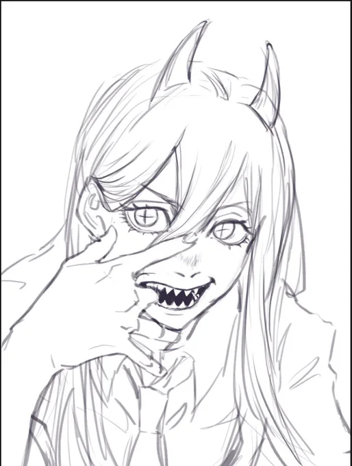 #皆さん線画と塗った後を見せてください
Sketch. -  Painting ᕕ( ᐛ )ᕗ 