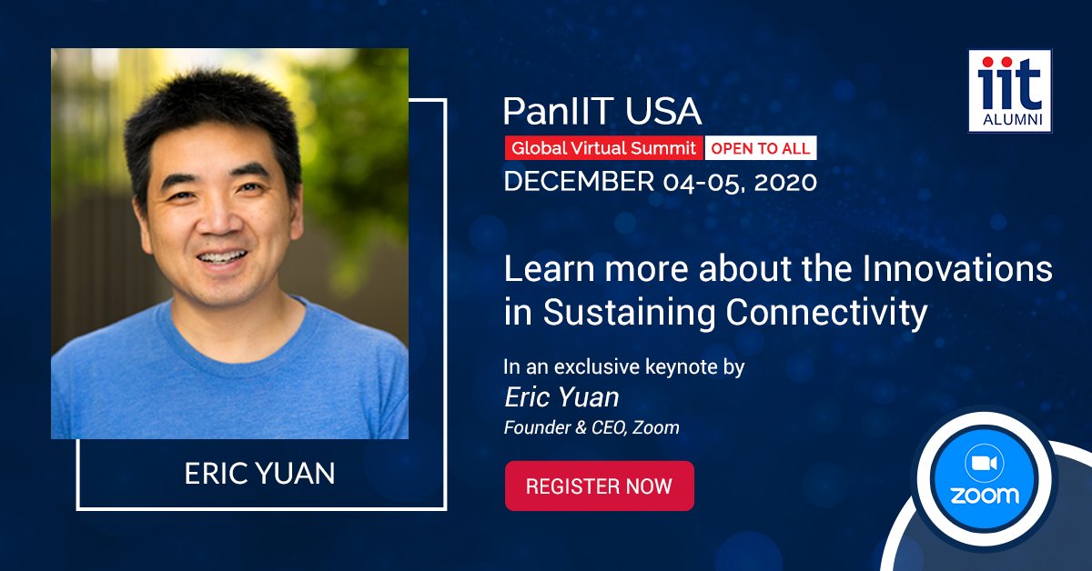 paniit_usa's tweet photo. We’re excited to hear @ericsyuan keynote on the importance of sustained connectivity in the new normal. Be sure to tune in! 👉 https://t.co/aiYsEOGohg 👈
#VirtualConference #ITConference #OnlineSummit #IIT2020 #IIT https://t.co/KFPt0FvSHJ