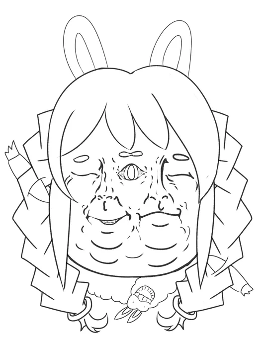 #皆さん線画と塗った後を見せてください 