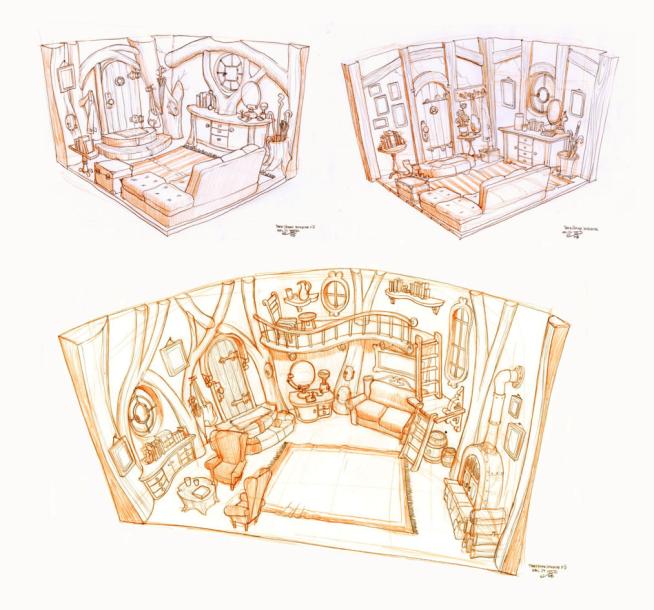 DWrediscovered's tweet photo. Stumbled upon some 3D Dizzywood concepts dated 2012! Maybe this is what they teased as "Something Old Something New?" on the site all those years ago? Thought it'd be cool to share! You can see Jake Parker's concept art from the DW site on the left and the 2012 art on the right. https://t.co/6ENWTph6aS