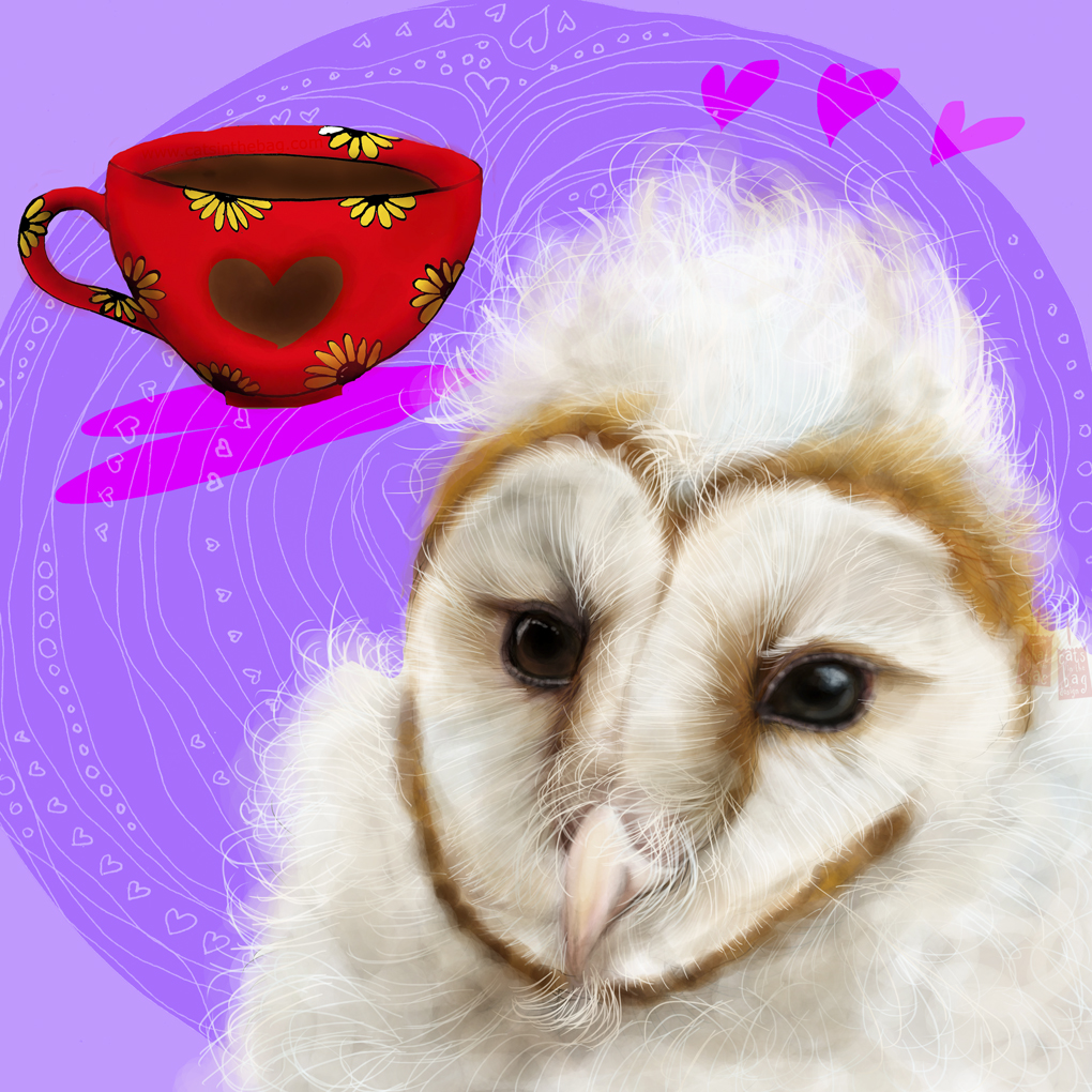 catsinthebagpur's tweet photo. Be here in this moment OWLways with self love and love for all! What my #coffee says November 16 #owllet #barnowl #love #selflove #awesome #soul #awaken #illustrator #storyteller #mentalhealth #mondaymotivation https://t.co/pacNz80WzB