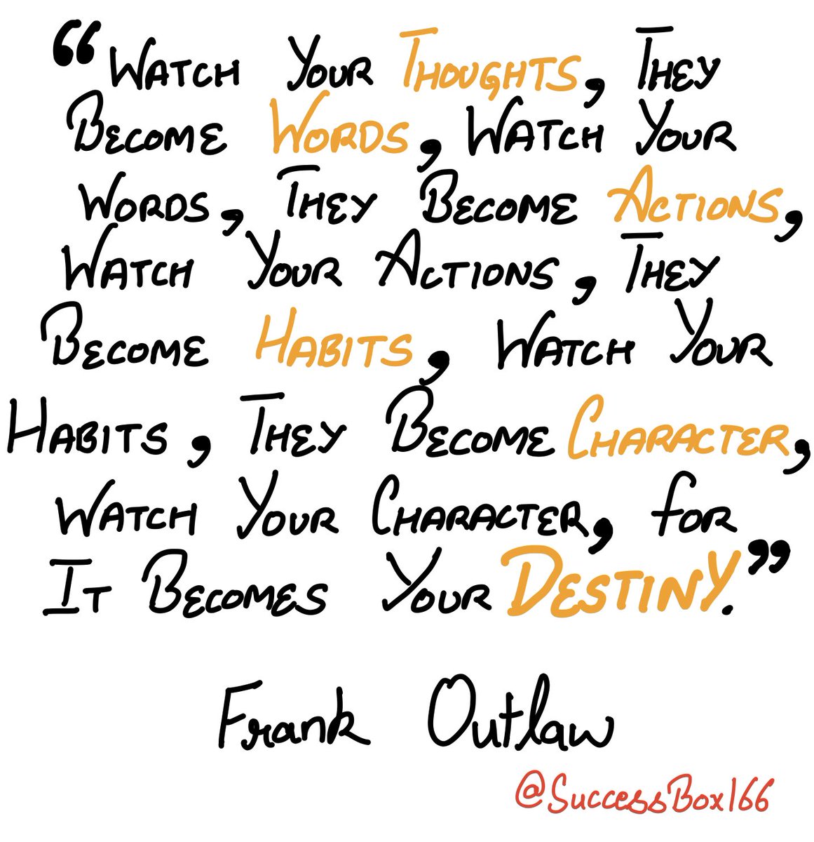 successbox166's tweet photo. #frankoutlaw #thoughts #words #actions #character #destiny https://t.co/ZI0YSV4zrd