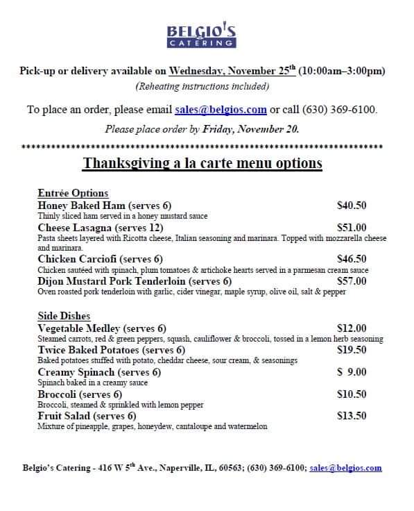 belgio_s's tweet photo. Thanksgiving is 10 days away - start planning early and order a fully prepared Thanksgiving Dinner from Belgio's Catering

Orders are available for pick up and delivery with reheating instructions on Wednesday November 25th from 10am till 3pm. https://t.co/4G23FlmHWc