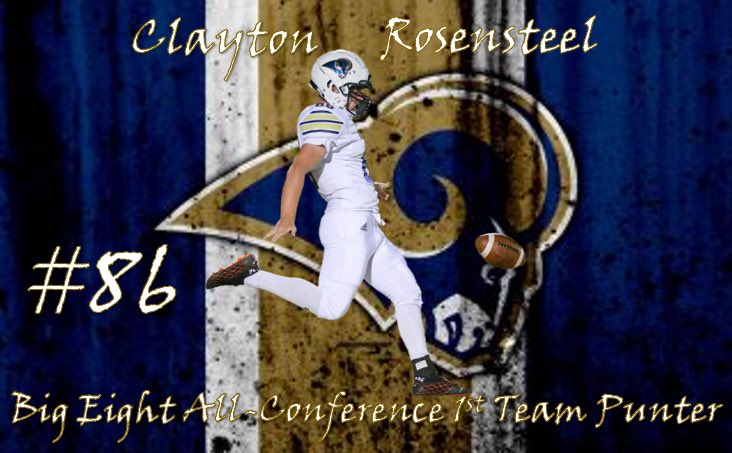 clayrosensteel's tweet photo. Honored to receive Big Eight All-Conference 1st Team Punter &amp; Kicker. Thank you to my teammates &amp; coaches for helping me accomplish this award. https://t.co/Md8RimP0Br