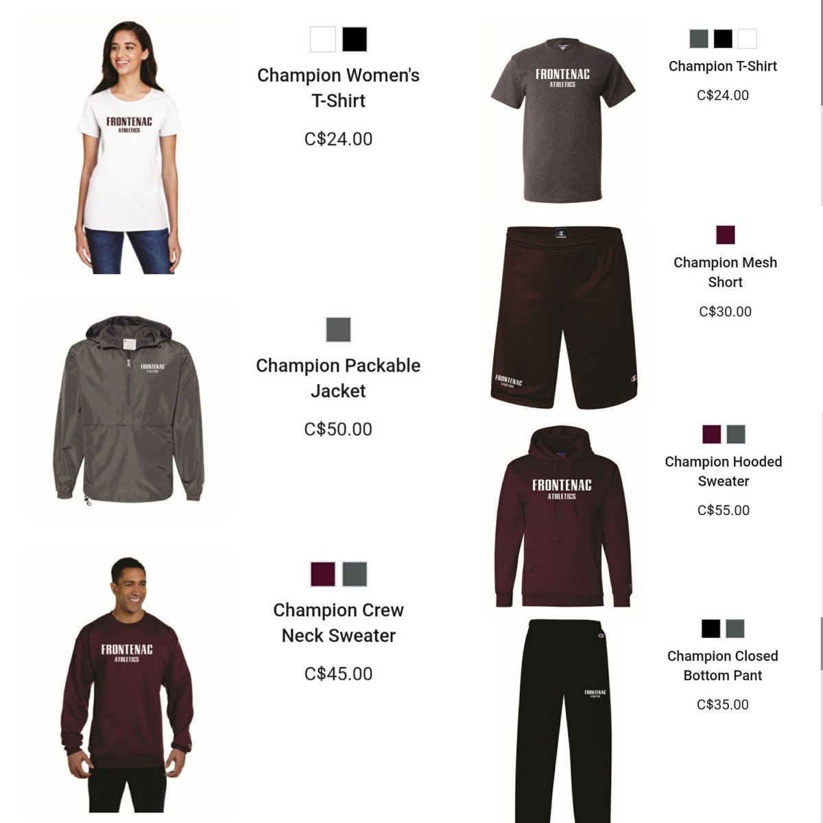 FSSprops's tweet photo. 👕 Attention FSS Athletes and Families! 

The Frontenac Athletics Online Clothing Store is live! Be sure to check it out for some awesome swag! Orders due by Nov. 30th! #wemisssports #fssrepresent 

https://t.co/FdSCWnhcc4 https://t.co/opmPBjCCy8