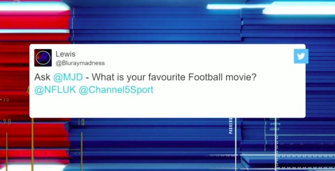 NFLUKIRE's tweet photo. What's your favourite 🏈 movie?
@MJD - The Program
@kirsten_watson - The Blind Side
#C5MNF #AskMJD https://t.co/ig9HHdrZ0x