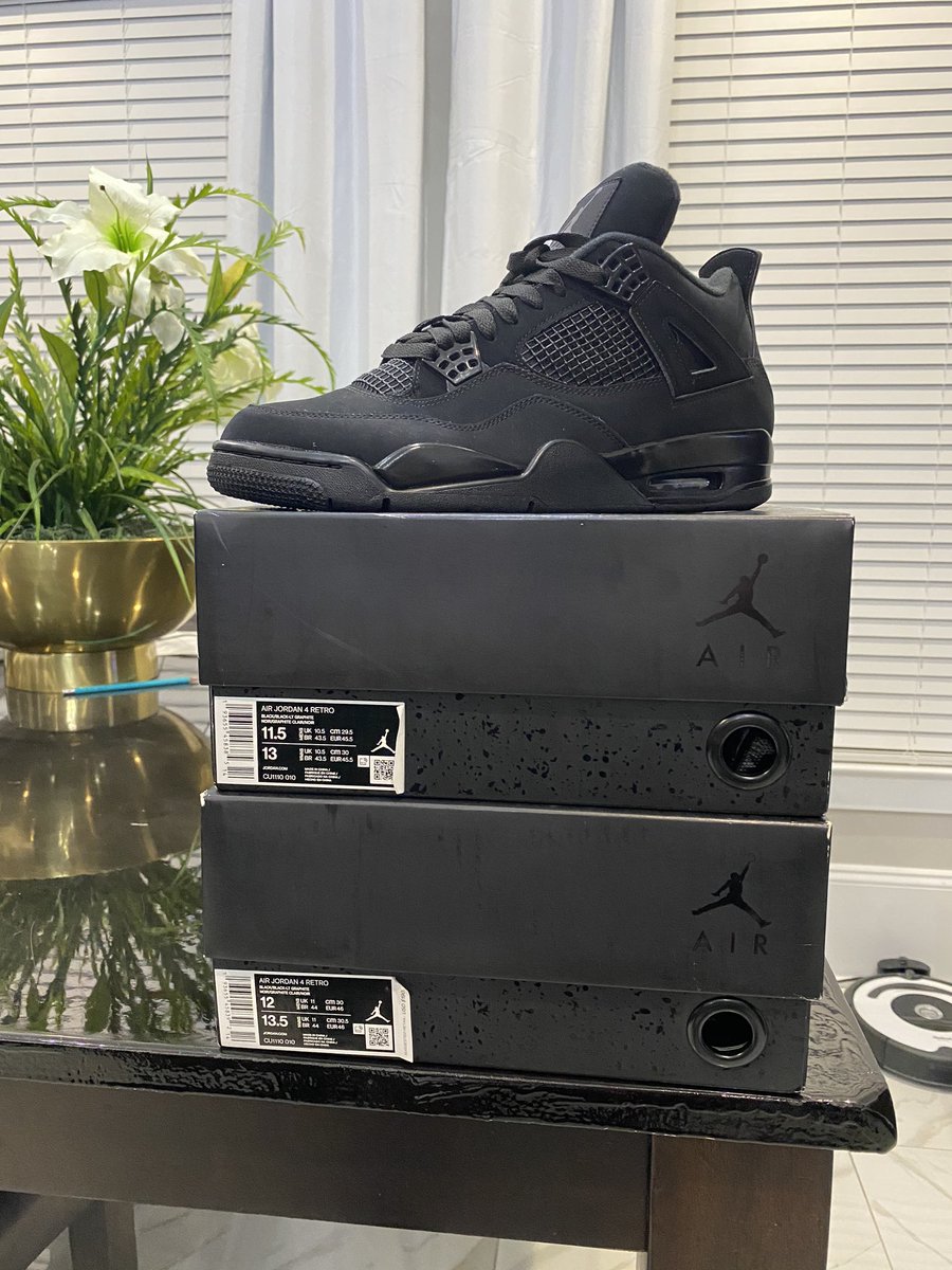 Fletch_bbke's tweet photo. Black Cat 4’s size 11.5 &amp; 12..$350 https://t.co/q4bVvE1rKI